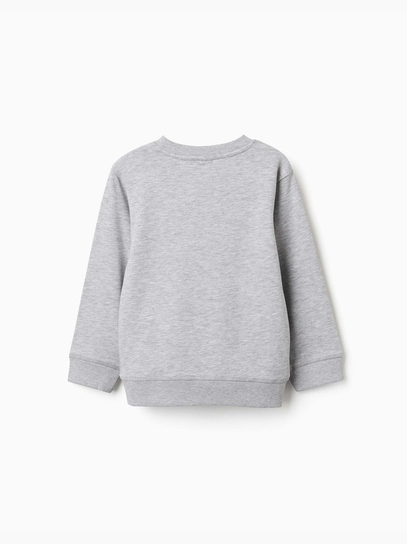 Sweat en molleton avec imprimé zy en relief Gris clair - Kiabi