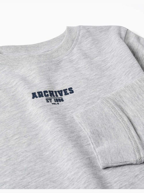 Sweat en molleton avec imprimé zy en relief - Kiabi Sweat en molleton avec imprimé zy en relief - Kiabi