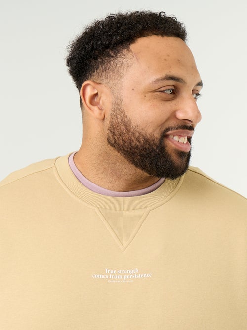Sweat en molleton avec inscription - Kiabi Sweat en molleton avec inscription - Kiabi