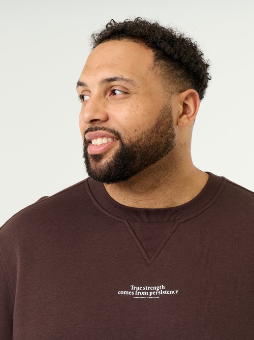 Sweat en molleton avec inscription - Kiabi Sweat en molleton avec inscription - Kiabi