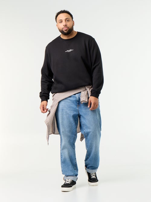 Sweat en molleton avec inscription - Kiabi