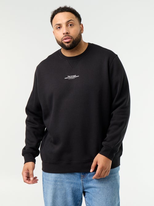 Sweat en molleton avec inscription - Kiabi