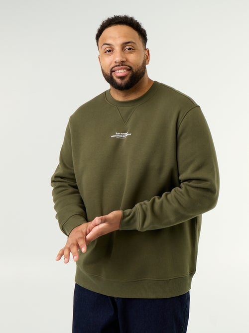 Sweat en molleton avec inscription - Kiabi Sweat en molleton avec inscription - Kiabi