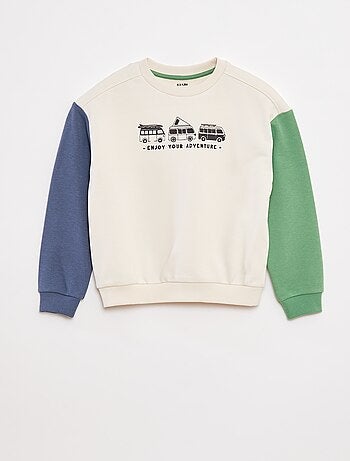 Sweat en molleton avec manches contrastées