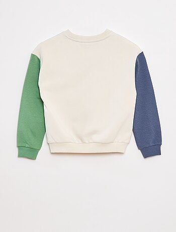 Sweat en molleton avec manches contrastées