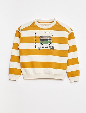 Sweat en molleton avec manches contrastées
