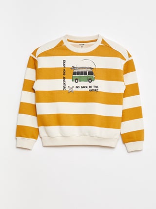Sweat en molleton avec manches contrastées