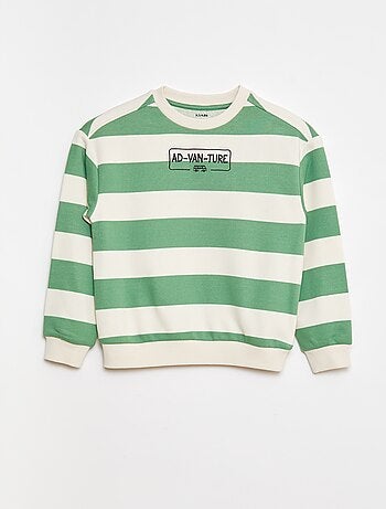 Sweat en molleton avec manches contrastées