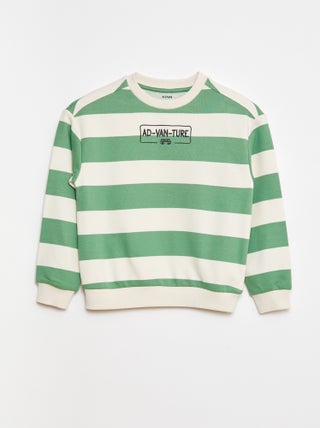 Sweat en molleton avec manches contrastées