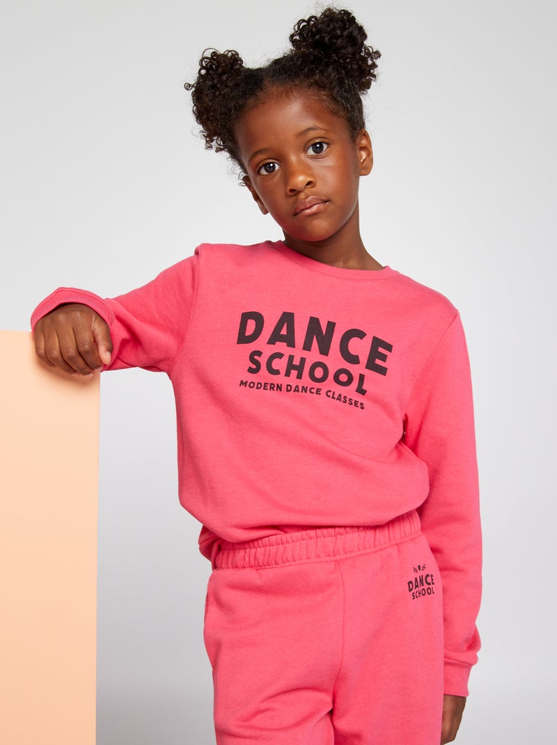 Sweat en molleton avec message imprimé Rose - Kiabi