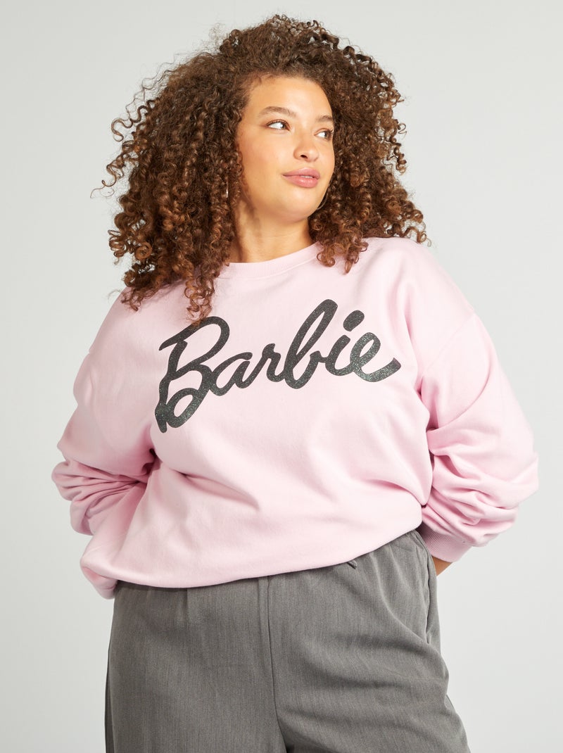 Sweat en molleton 'Barbie' Rose - Kiabi