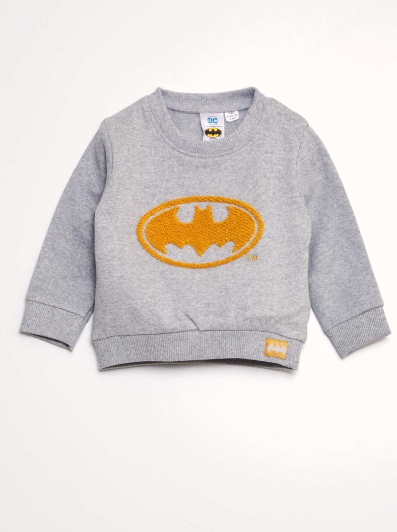 Sweat en molleton 'Batman' Gris clair - Kiabi