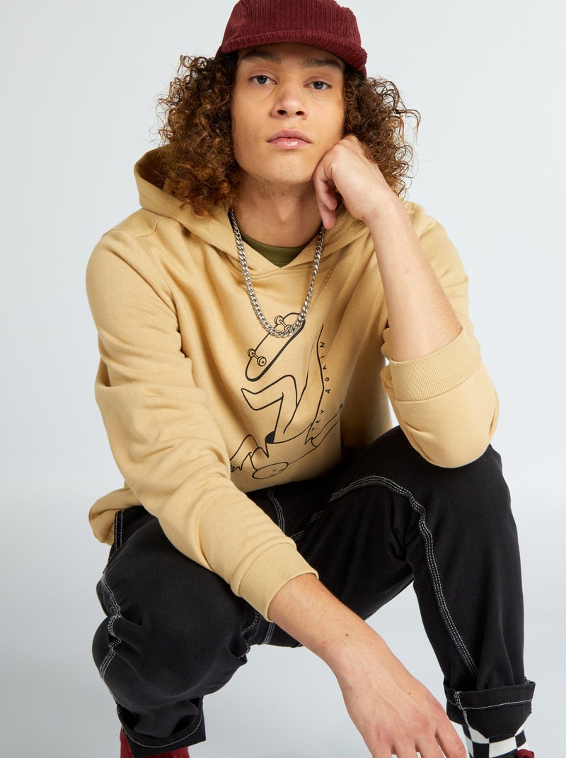 Sweat en molleton Beige - Kiabi