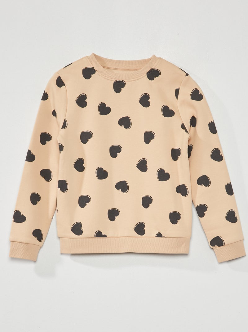 Sweat en molleton Beige - Kiabi