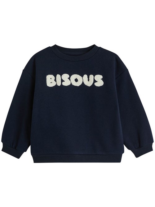 Sweat en molleton bisous - Kiabi
