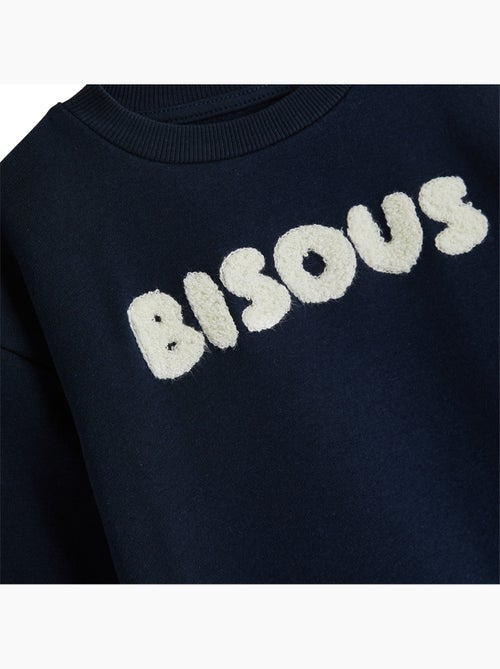 Sweat en molleton bisous - Kiabi