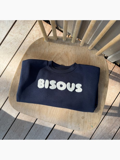 Sweat en molleton bisous - Kiabi