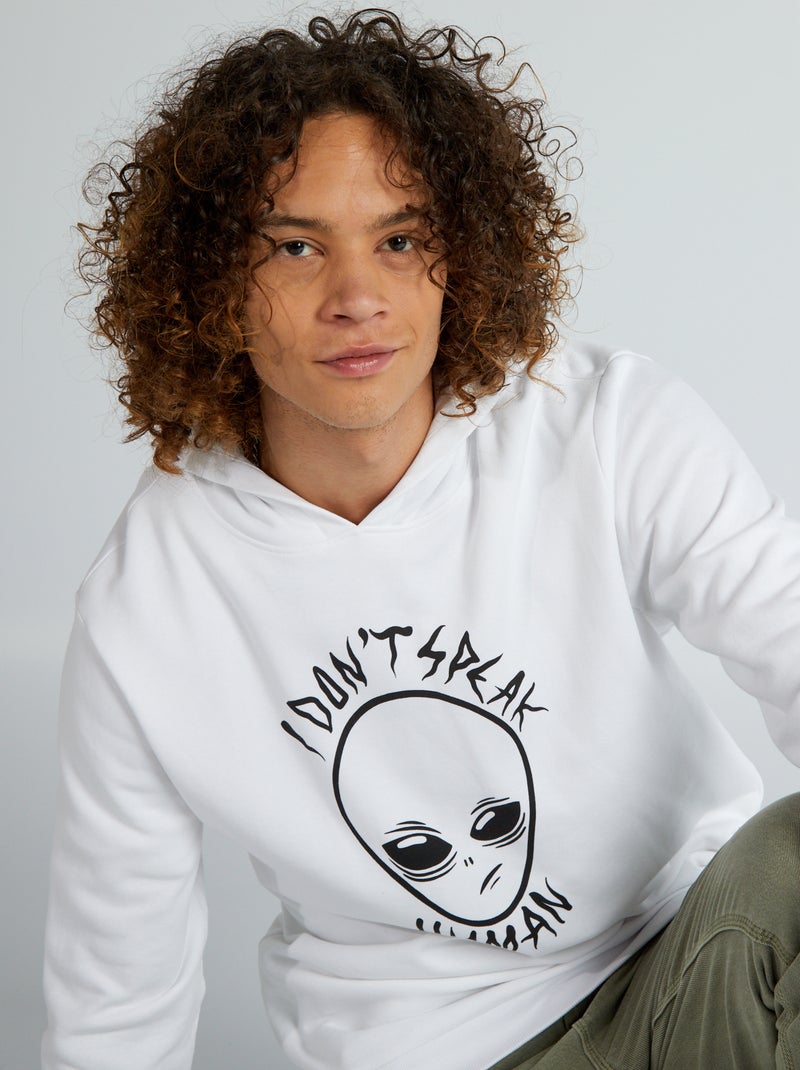Sweat en molleton Blanc - Kiabi