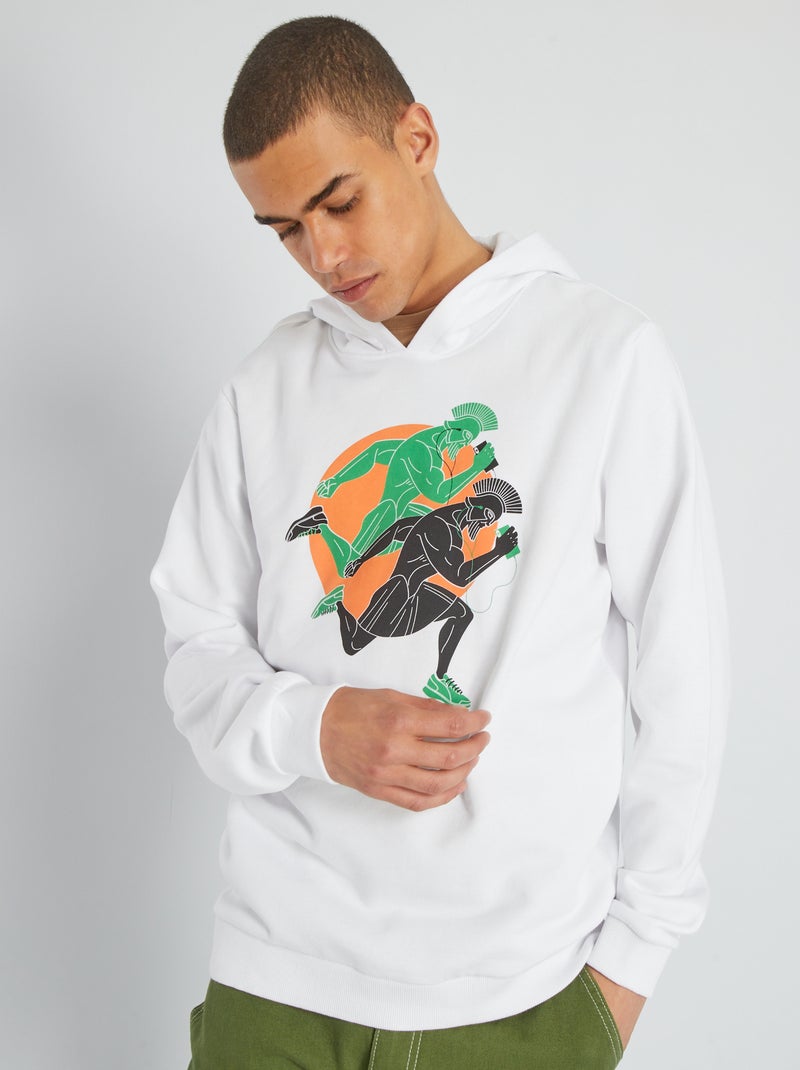 Sweat en molleton Blanc - Kiabi