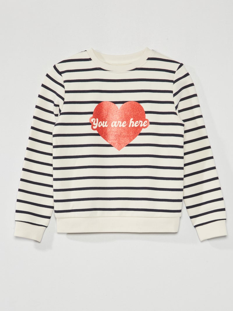 Sweat en molleton Blanc - Kiabi