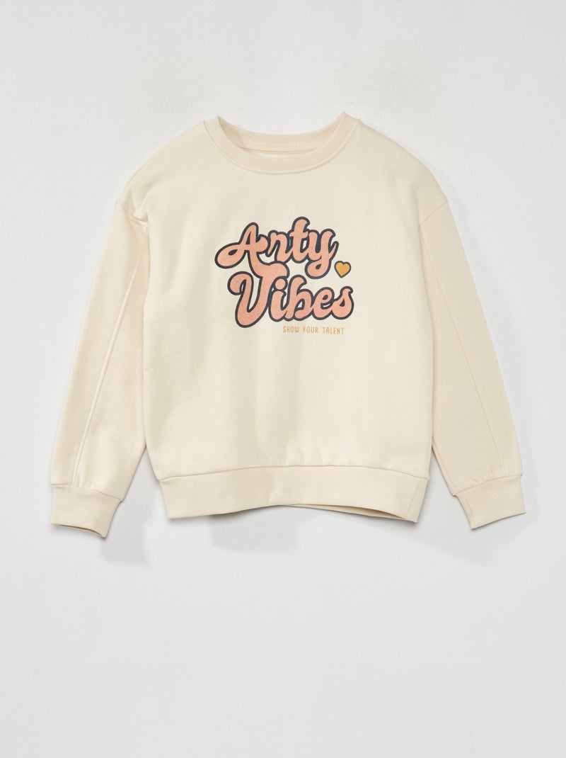 Sweat en molleton Blanc - Kiabi
