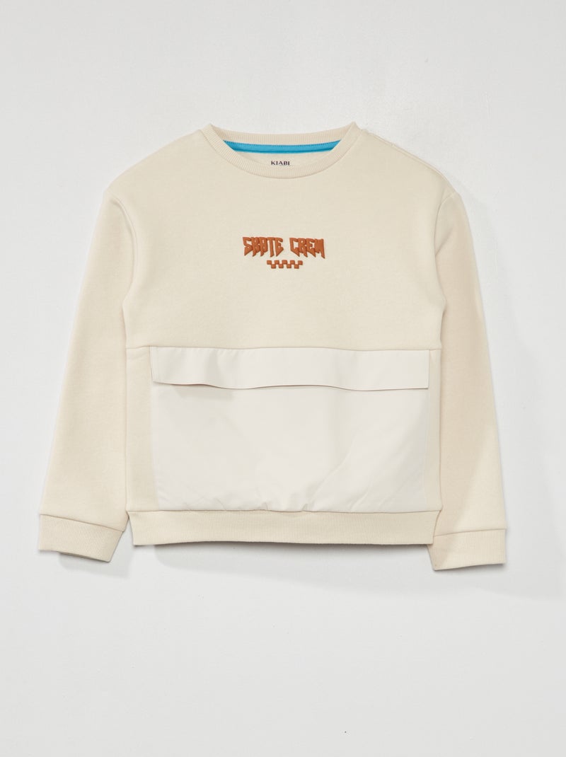 Sweat en molleton Blanc - Kiabi