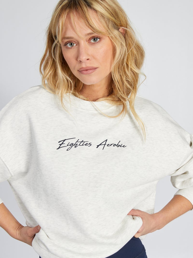 Sweat en molleton Blanc - Kiabi
