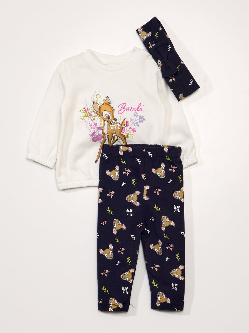 Sweat en molleton Blanc/bleu - Kiabi