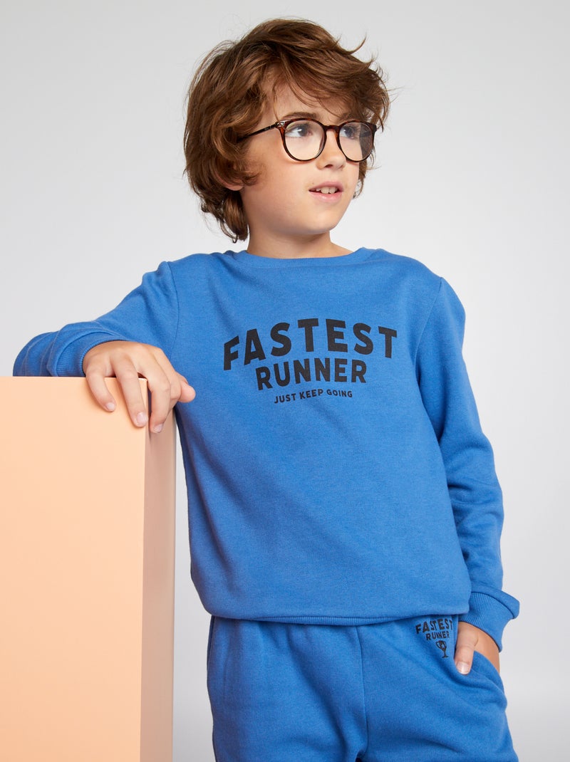 Sweat en molleton Bleu - Kiabi