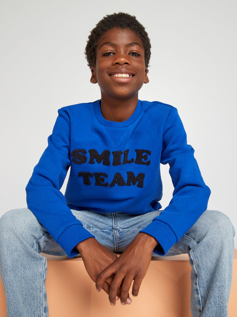 Sweat en molleton Bleu - Kiabi