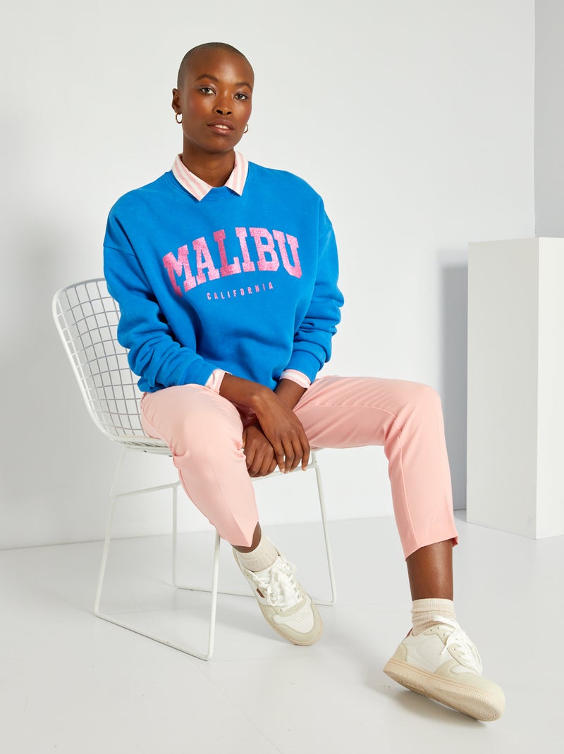 Sweat en molleton Bleu - Kiabi