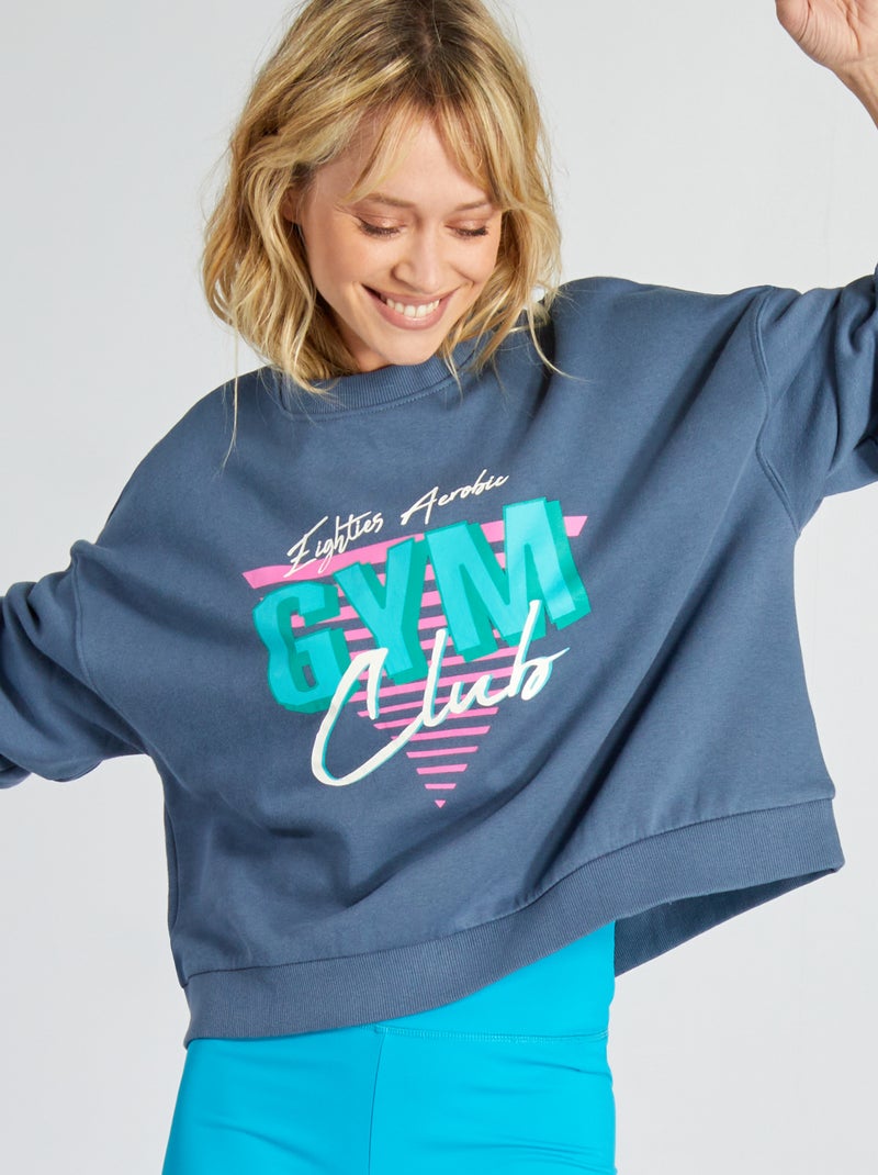 Sweat en molleton Bleu - Kiabi