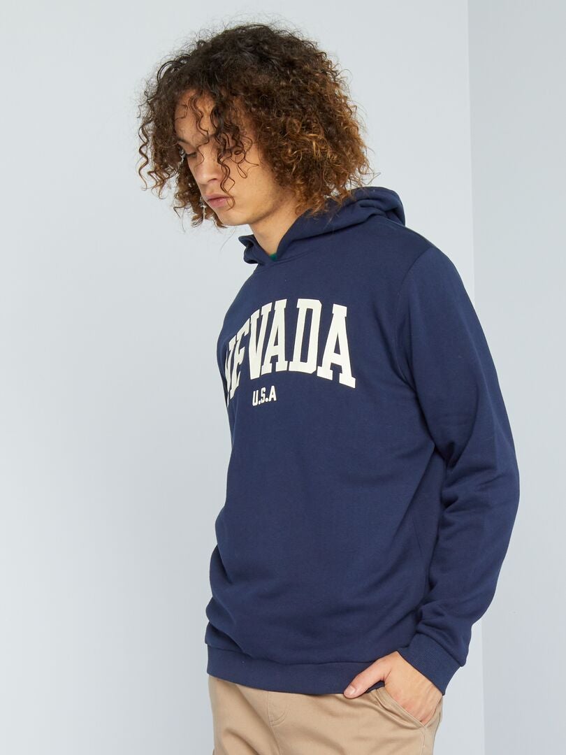 Sweat en molleton Bleu marine 'Nevada' - Kiabi