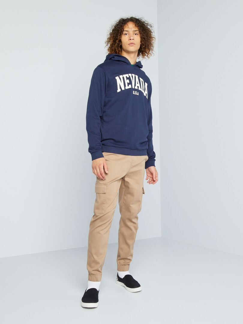 Sweat en molleton Bleu marine 'Nevada' - Kiabi