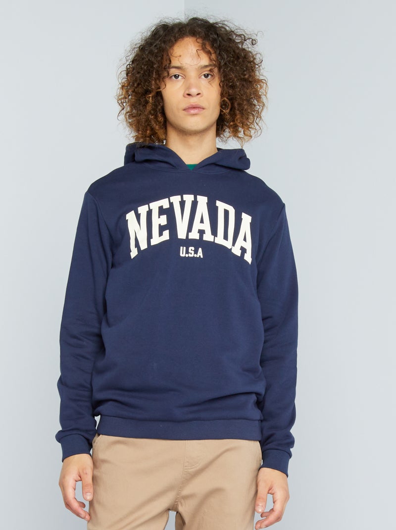 Sweat en molleton Bleu marine 'Nevada' - Kiabi