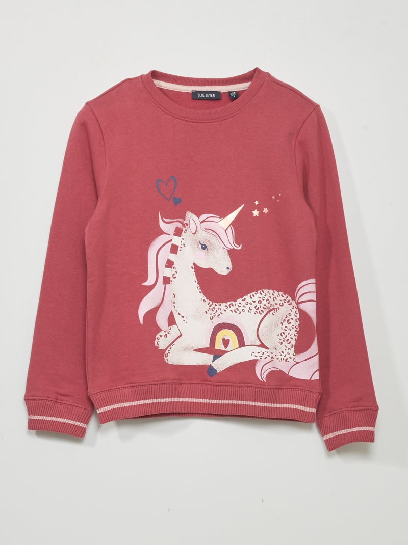Sweat en molleton Bordeaux - Kiabi
