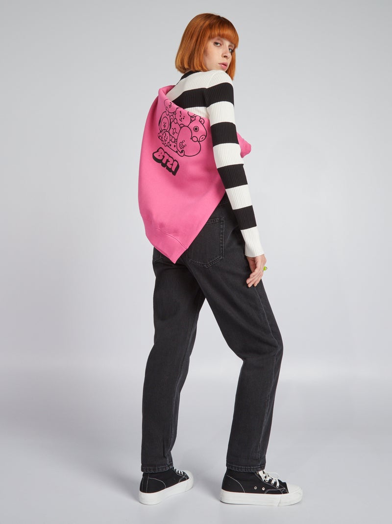 Sweat en molleton 'BT21' Rose - Kiabi