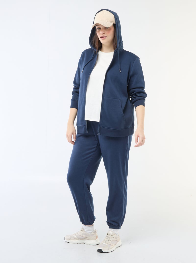 Sweat en molleton chaud à capuche Bleu - Kiabi