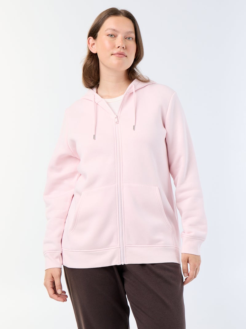 Sweat en molleton chaud à capuche Rose - Kiabi