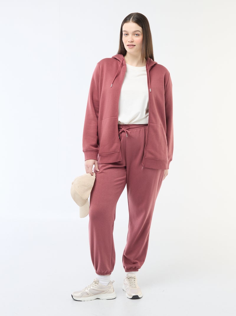 Sweat en molleton chaud à capuche Rouge - Kiabi