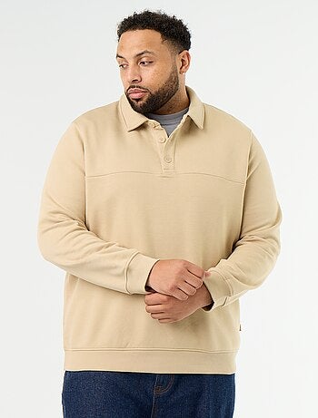 Sweat en molleton col polo