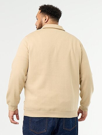 Sweat en molleton col polo