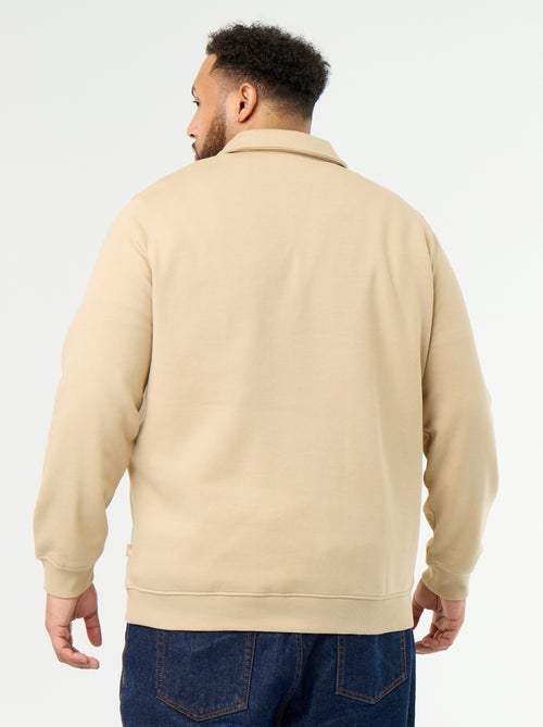 Sweat en molleton col polo - Kiabi