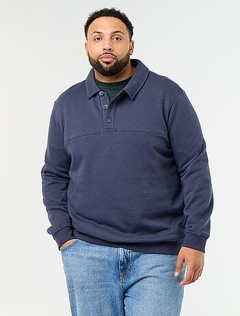 Sweat en molleton col polo