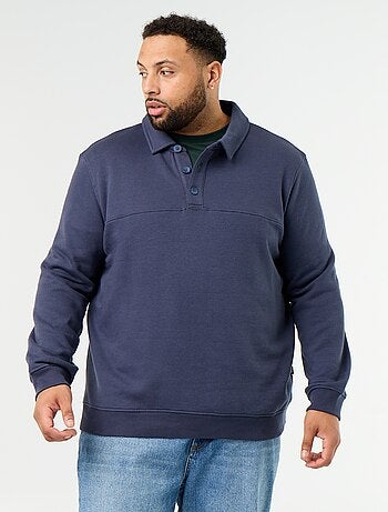 Sweat en molleton col polo