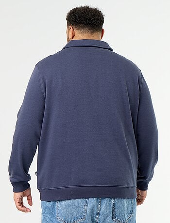Sweat en molleton col polo