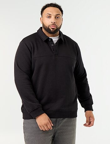 Sweat en molleton col polo