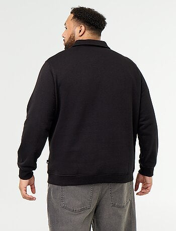 Sweat en molleton col polo