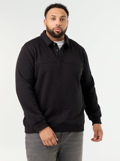 Sweat en molleton col polo - Kiabi