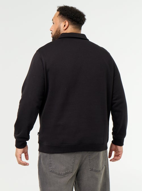 Sweat en molleton col polo - Kiabi